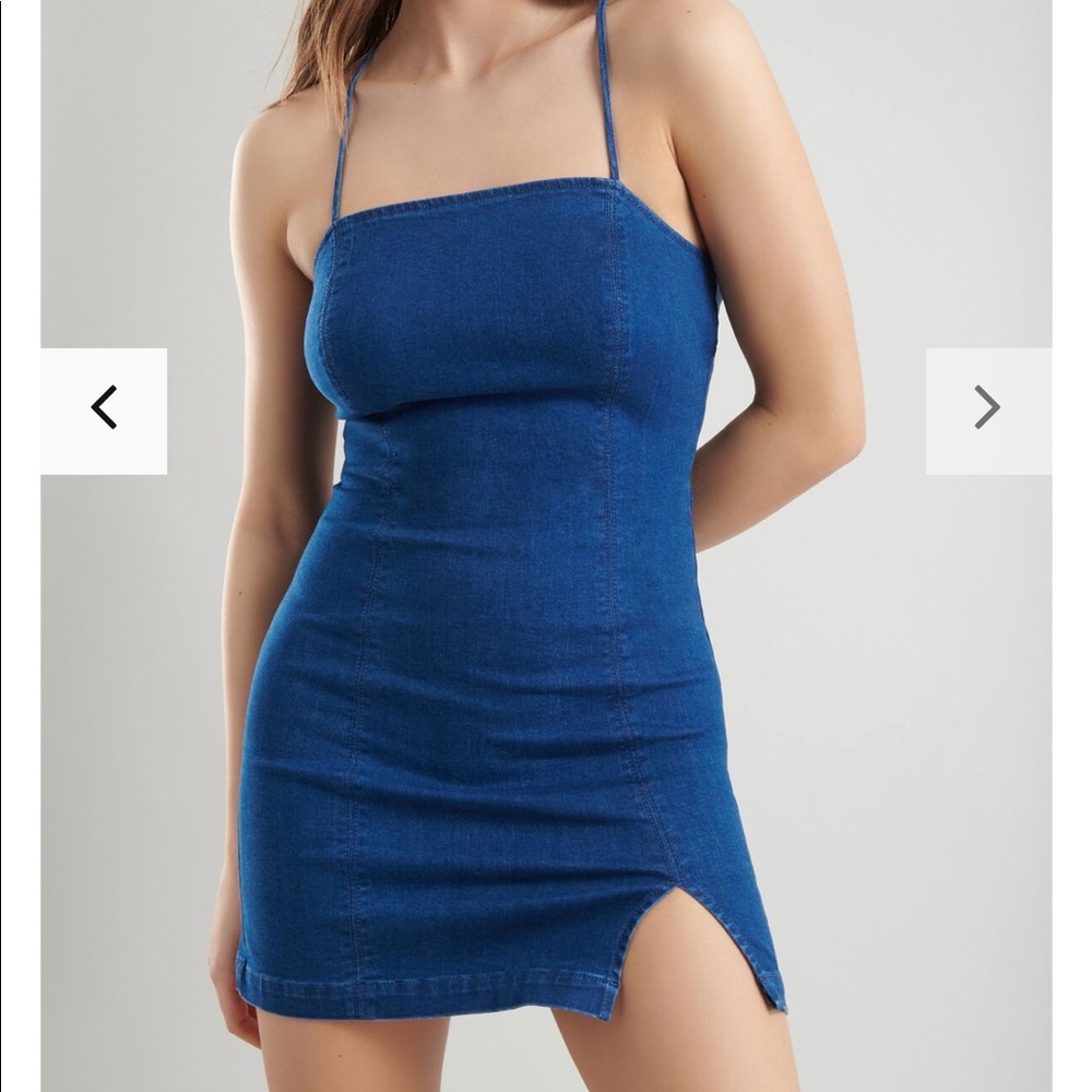 Denim mini dress